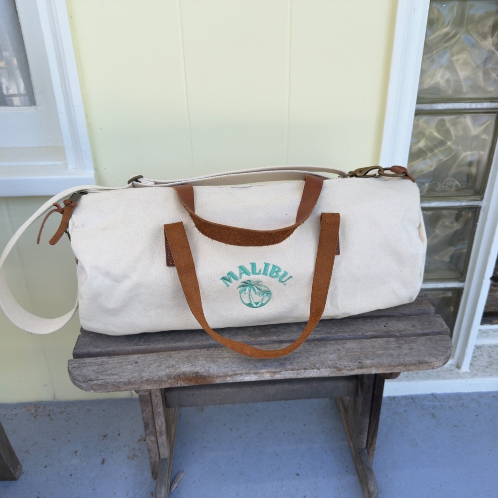 Malibu Embroidered Canvas Duffel Bag